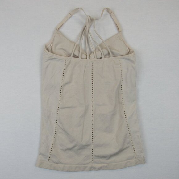 Athleta Size M Allegro Support Strappy Tank Top Women Heather Beige Racerback - Picture 6 of 7